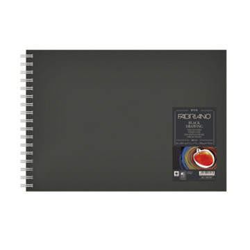 FABRIANO BLACK DRAWING BOOK QUADERNO DA DISEGNO FOGLI NERI 190 G