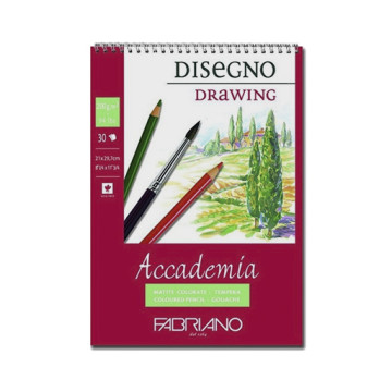 FABRIANO ACCADEMIA BLOCCO PER DISEGNO SPIRALATO 200 G
