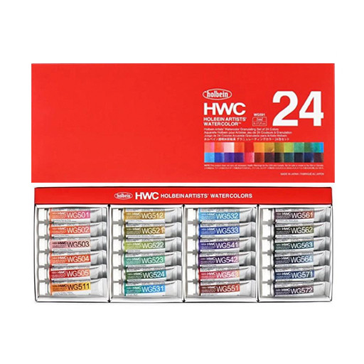 HOLBEIN ARTISTS' SET ACQUERELLI GRANULATI 24 TUBETTI 5 ML