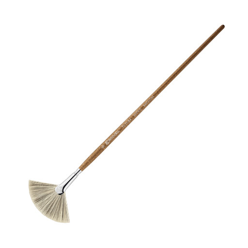 ESCODA FUTURA FAN BRUSH SYNTHETIC CHUNGKING BRISTLE LONG HANDLE SERIES 5430
