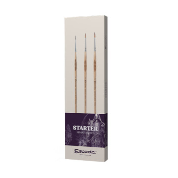 ESCODA STARTER MINIATURE SET SERIE 8860 - 3 PENNELLI PER MINIATURE