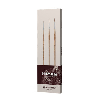 ESCODA PREMIUM MINIATURE SET SERIE 8862 - 3 PENNELLI PER MINIATURE