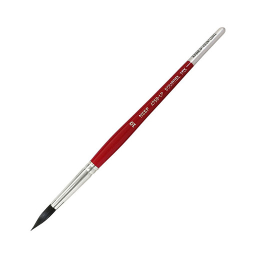 NEEF SQUIRREL MIX ROUND BRUSH SHORT HANDLE SERIES 4750-LP