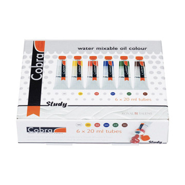 COBRA STUDY WATER BASED OIL PAINT STARTER SET OF 6 X 20 ML TUBES