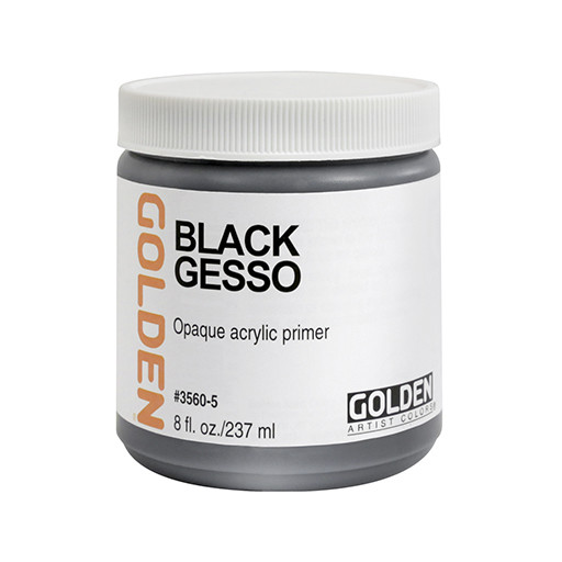 GOLDEN BLACK GESSO - SCHWARZE ACRYL-GRUNDIERUNG