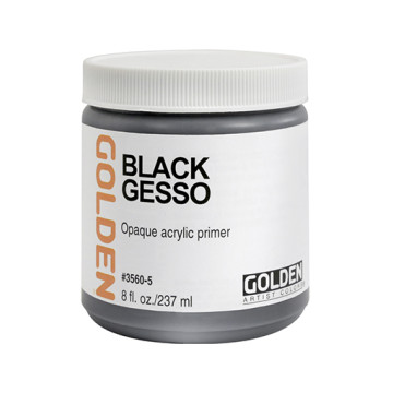 GOLDEN BLACK GESSO - APPRÊT ACRYLIQUE NOIR