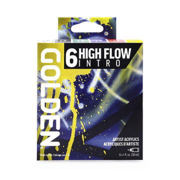 GOLDEN 6 HIGH FLOW INTRO - SET INTRODUTTIVO 6 COLORI ACRILICI ALTO FLUSSO