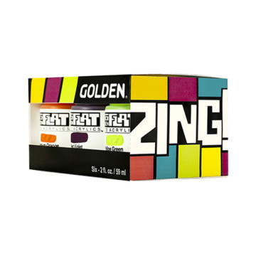 GOLDEN SOFLAT ZING - SET 6 COLORI ACRILICI OPACHI