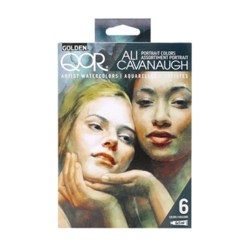 GOLDEN QOR ALI CAVANAUGH PORTRAIT COLORS - SET ACQUERELLI COLORI PER RITRATTO 6 TUBETTI 5 ML