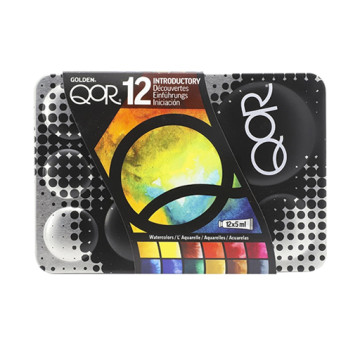 GOLDEN QOR 12 INTRODUCTORY - SET ACQUERELLI COLORI INTRODUTTIVI 12 TUBETTI 5 ML