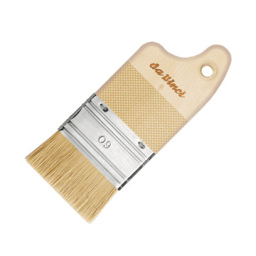 DA VINCI PENNELLESSA PIATTA SETOLA SINTETICA MANICO EXTRA CORTO SERIE 2427