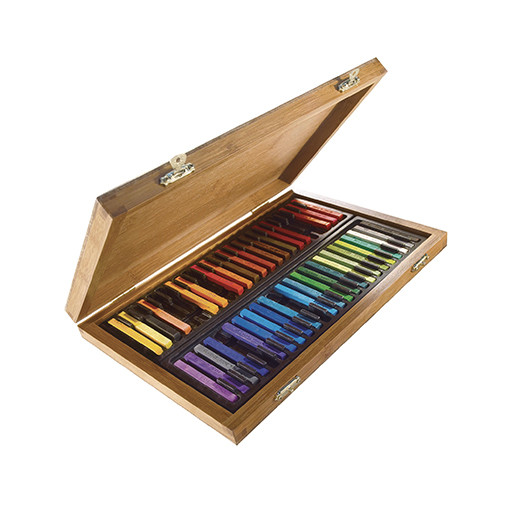 CONTÉ À PARIS BAMBOO BOX SET OF 48 CARRÉS ASSORTED COLOURS