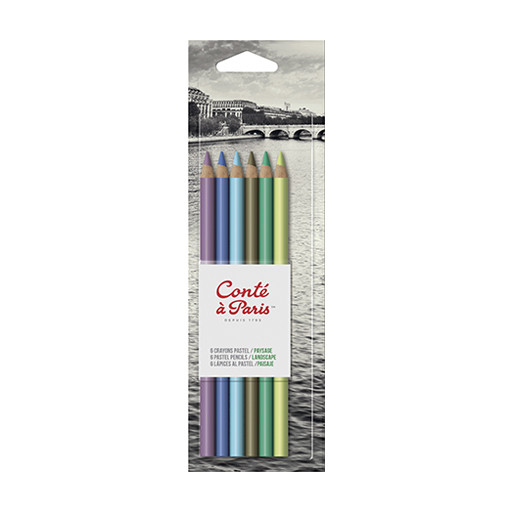 CONTÉ À PARIS SET OF 6 PASTEL PENCILS LANDSCAPE