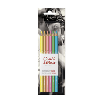 CONTÉ À PARIS SET 6 MATITE PASTELLO ASSORTITE