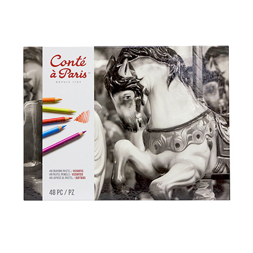 CONTÉ À PARIS SCATOLA 48 MATITE PASTELLO COLORI ASSORTITI