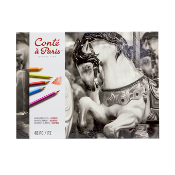 CONTÉ À PARIS SCATOLA 48 MATITE PASTELLO COLORI ASSORTITI
