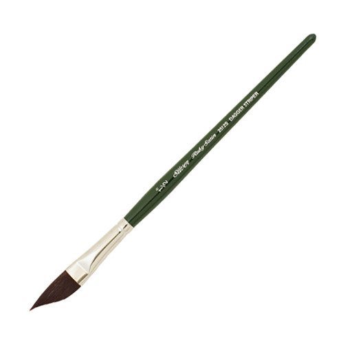 SILVER RUBY SATIN DAGGER STRIPER PINCEL ESPADA  MANGO CORTO SERIE 2512S