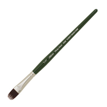 SILVER BRUSH RUBY SATIN FILBERT GRASS COMB PENNELLO A PETTINE OVALE MANICO CORTO SERIE 2528S