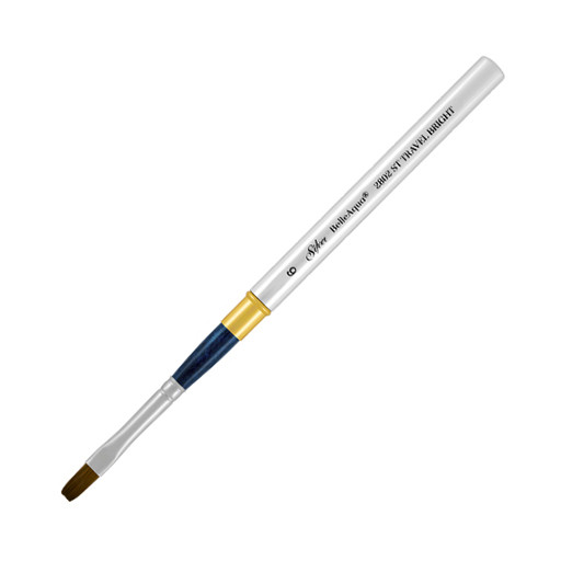 SILVER BRUSH BELLEAQUA TRAVEL BRIGHT PENNELLO PIATTO DA VIAGGIO SERIE 2802ST