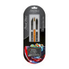 SILVER BRUSH BLACK VELVET SET OF 3 BRUSHES FOR ESSENTIAL STROKES SERIES WC-3206S