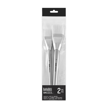 LIQUITEX BASICS SET 2 PENNELLI SINTETICI PIATTI EXTRA GRANDI PER ACRILICO