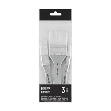 LIQUITEX BASICS SET 3 PENNELLESSE FIBRA SINTETICA PER ACRILICO