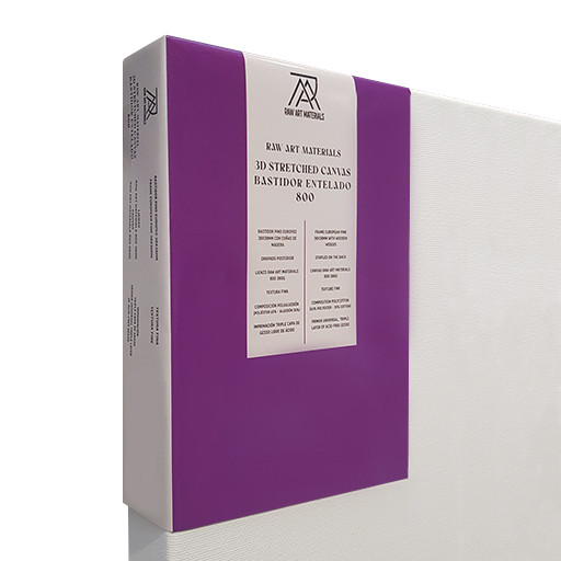 RAW ART MATERIALS CHÂSSIS ENTOILÉ 3D (38 X 38 MM) AVEC POLYCOTON TEXTURE FINE SÉRIE 800