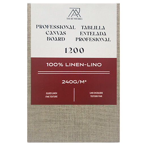 RAW ART MATERIALS CANVAS BOARD 100% LINEN SERIES 1200