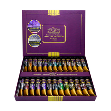 MIJELLO MISSION GOLD CLASS TOURMALINE BOÎTE AQUARELLE GRANULEUSE À 2 TONS 24 TUBES 15 ML