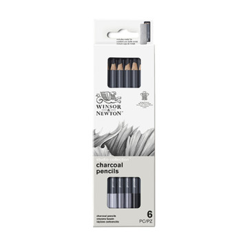 WINSOR & NEWTON STUDIO COLLECTION 6 LÁPICES DE CARBÓN SURTIDOS