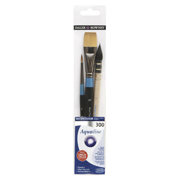 DALER ROWNEY AQUAFINE SET 3 PENNELLI MANICO CORTO SERIE 300