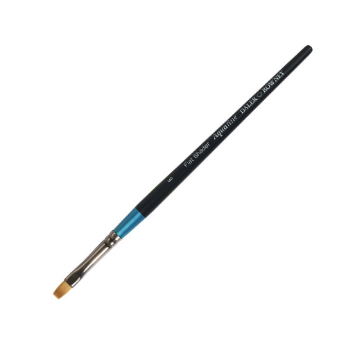 DALER ROWNEY AQUAFINE FLAT SHADER BRUSH SYNTHETIC FIBRE SHORT HANDLE SERIES 62