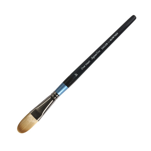 DALER ROWNEY AQUAFINE OVAL WASH PINCEAU OVALE FIBRE SYNTHÉTIQUE MANCHE COURT SÉRIE 52