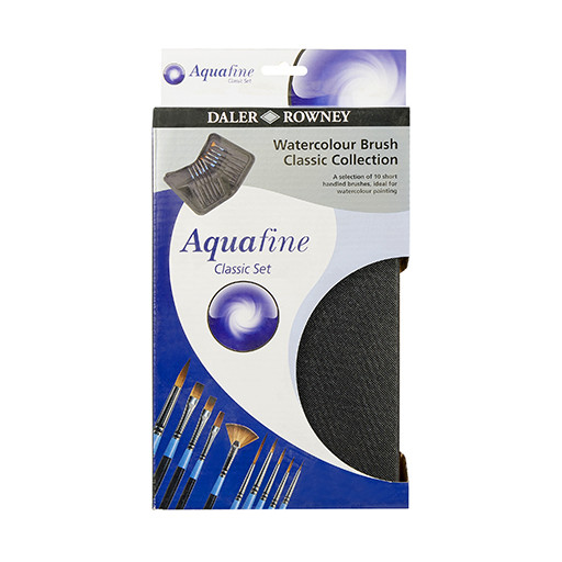 DALER ROWNEY AQUAFINE CLASSIC SET - CASE WITH 10 WATERCOLOUR BRUSHES