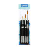 PRINCETON AQUA ELITE SET 4 RUNDE SYNTHETISCHE REISEPINSEL KURZER STIEL SERIE 4850TRSET