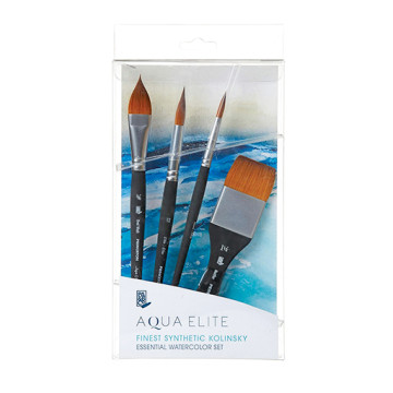 PRINCETON AQUA ELITE SET PROFESSIONALE 4 PENNELLI SINTETICI MANICO CORTO SERIE 4850BSET