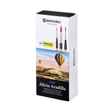 ESCODA SET ALICIA ARADILLA ASTUCCIO + 3 PENNELLI DA VIAGGIO SERIE 8624-1