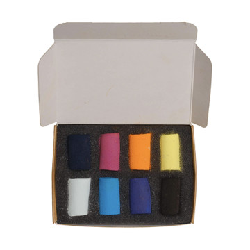 UNISON SOFT PASTELS SET MINI CIELI SCURI - SCATOLA CARTONE 8 MEZZI PASTELLI MORBIDI