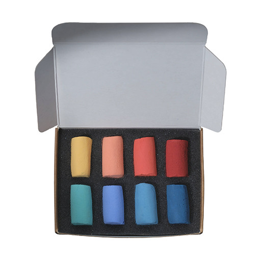 UNISON SOFT PASTELS MINI SOMMER-SET - KARTONETUI 8 HALBE PASTELLKREIDEN