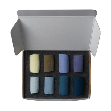 UNISON SOFT PASTELS SET MINI INVERNO - SCATOLA CARTONE 8 MEZZI PASTELLI MORBIDI