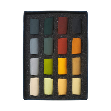 UNISON SOFT PASTELS SET PIOGGE AUTUNNALI - SCATOLA CARTONE 16 MEZZI PASTELLI MORBIDI