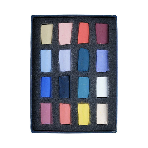 UNISON SOFT PASTELS SET ASTRATTO CAITLIN HESLOP - SCATOLA CARTONE 16 MEZZI PASTELLI MORBIDI