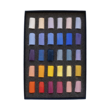 UNISON SOFT PASTELS SET CIELO SANDRA ORME - SCATOLA CARTONE 30 MEZZI PASTELLI MORBIDI