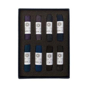 UNISON SOFT PASTELS SET MEZZANOTTE - SCATOLA CARTONE 8 MEZZI PASTELLI MORBIDI