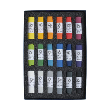 UNISON SOFT PASTELS SET CERCHIO CROMATICO CATHY PEARCE - SCATOLA CARTONE 18 PASTELLI MORBIDI