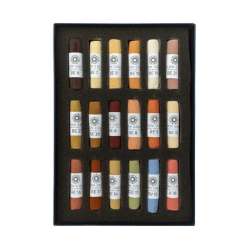UNISON SOFT PASTELS SET RITRATTO LISA OBER - SCATOLA CARTONE 18 PASTELLI MORBIDI