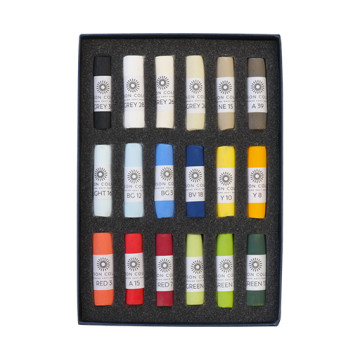 UNISON SOFT PASTELS SET LUCY PITTAWAY - SCATOLA CARTONE 18 PASTELLI MORBIDI