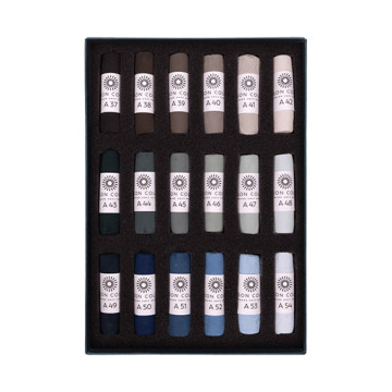 UNISON SOFT PASTELS SET AGGIUNTIVO (COLORI 37 A 54) - SCATOLA CARTONE 18 PASTELLI MORBIDI
