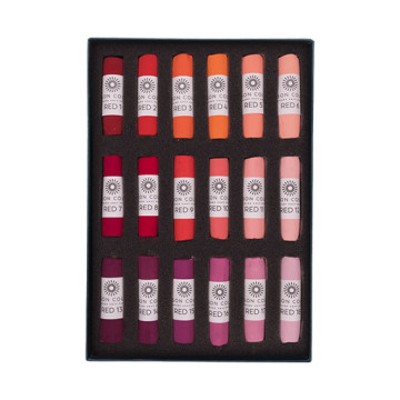 UNISON SOFT PASTELS SET ROSSO - SCATOLA CARTONE 18 PASTELLI MORBIDI