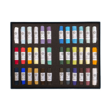 UNISON SOFT PASTELS SET ROBERT DUTTON MOORLAND - SCATOLA CARTONE 36 PASTELLI MORBIDI